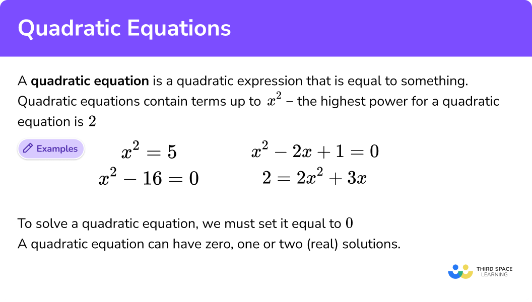 What is Quadratic Equations
